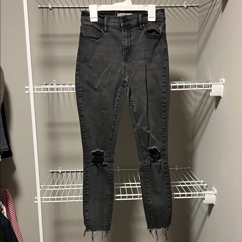 PacSun Charcoal Distressed Skinny Jeans